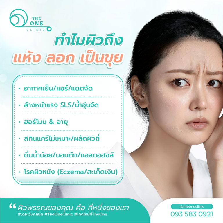 หน้าแห้ง ลอก เกิดจาก