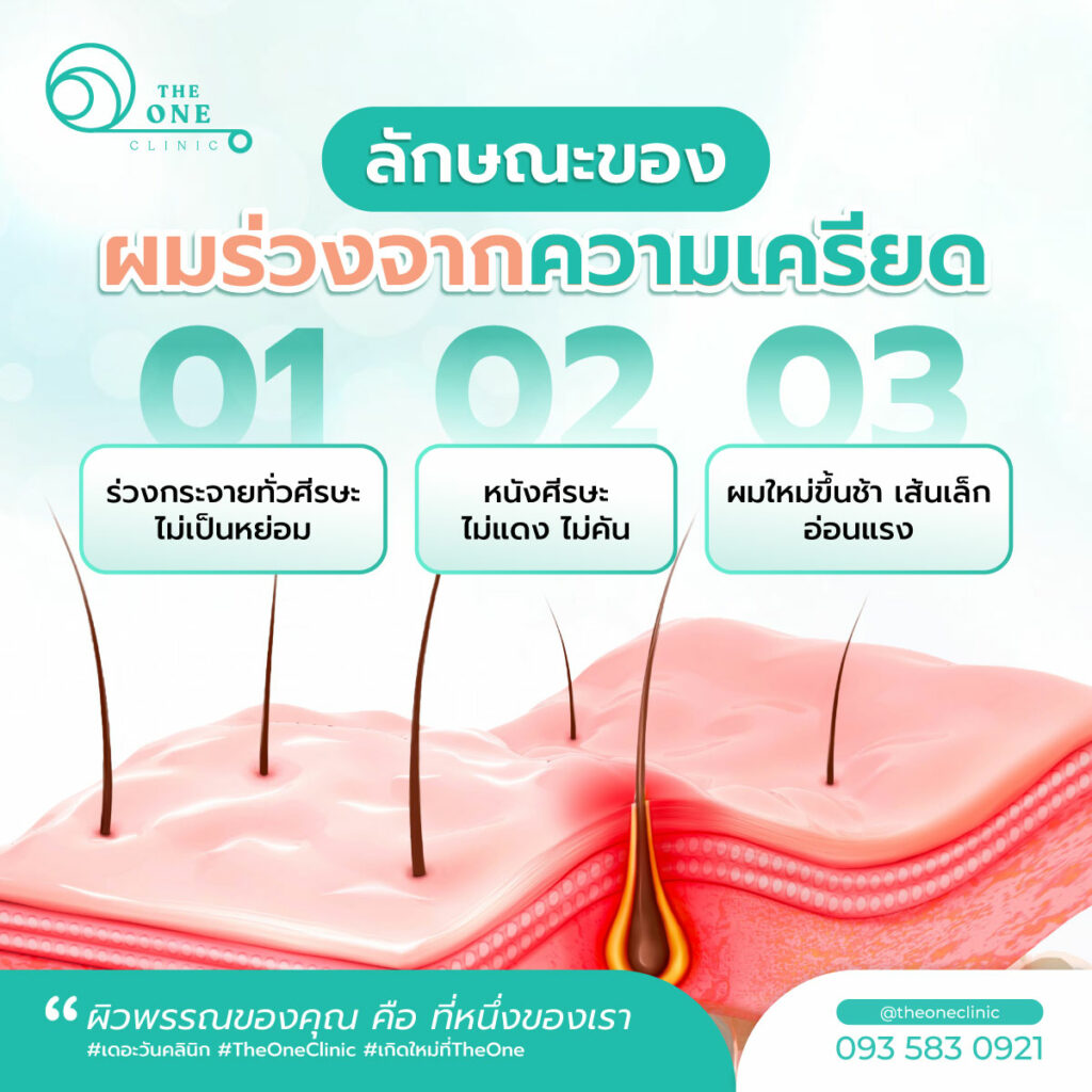 เครียดผมร่วง ลักษณะ