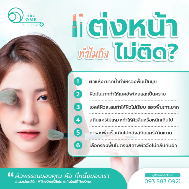แต่งหน้าไม่ติดเกิดจากอะไร